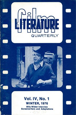 LITERATURE / FILM QUARTERLY magazine side cover Issue 13  Vol 4 # 1  1976
